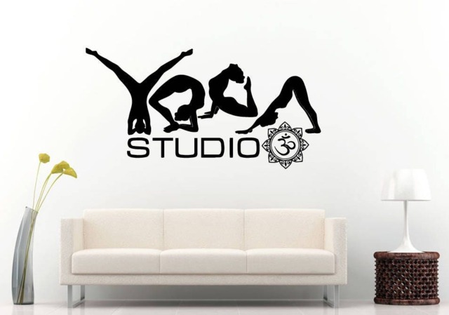 Lotus Meditation Buddha Pose Namaste Yoga Flower Zen Peace Mandala Om Symbol Sign Diy Wall Sticker Decal Vinyl Mural Decor Art L2204 - image 1
