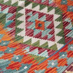 Kilim Rug Classic, Handmade Artisan Afghan Turkish Navajo Geometric Wool 113x79 cm - thumbnail 3