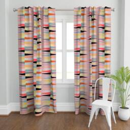Mcm Curtain Panel - Geometric Abstract Vintage Pink Retro Mid Century Modern Custom Dp-Pink2700 By Kurtcyr - thumbnail 2