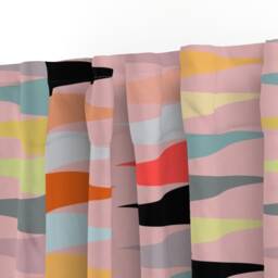 Mcm Curtain Panel - Geometric Abstract Vintage Pink Retro Mid Century Modern Custom Dp-Pink2700 By Kurtcyr - thumbnail 3