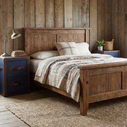 English Leather Trunk - Matching Bedside Tables Custom Made Hand Dyed