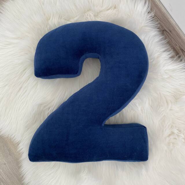 Velour Number Pillow Personalized Kid Room Decor - image 1