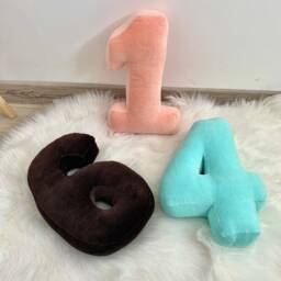 Velour Number Pillow Personalized Kid Room Decor - thumbnail 2