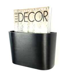 "Ebonized Walnut Magazine Rack - Wall Hung 10"" Wide X 7"" Tall 3" - thumbnail 1