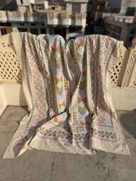 Artisan Suzani Quilt - Hand-stitched Cotton, Colorful Ethnic Patterns, Bohemian Home D??cor Throw Blanket - thumbnail 1