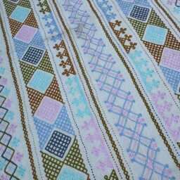Artisan Suzani Quilt - Hand-stitched Cotton, Colorful Ethnic Patterns, Bohemian Home D??cor Throw Blanket - thumbnail 3