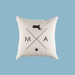 Massachusetts Ma Home State Canvas Pillow Or Cover - thumbnail 2