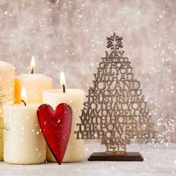 Christian Christmas Tree Roman 1513 Bible Verse, May The God Of Hope, Faith Ornaments Wood - thumbnail 1