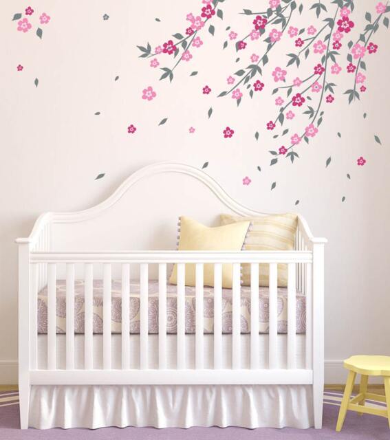 Cherry Blossom Tree Wall Decal Decals For Nursery Baby Boy Room Designs By Decalisland-Baby Sd 042 - image 1