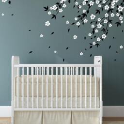 Cherry Blossom Tree Wall Decal Decals For Nursery Baby Boy Room Designs By Decalisland-Baby Sd 042 - thumbnail 2