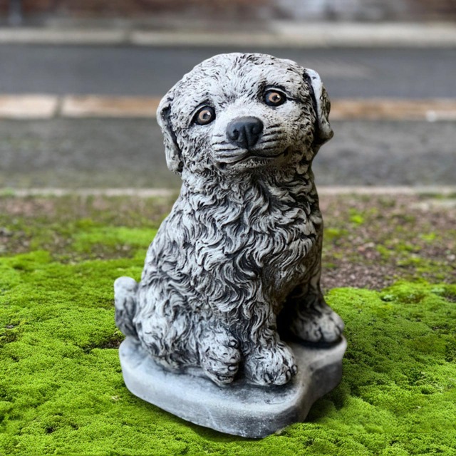Concrete Labrador Dog Figure Outdoor Stone Puppy Statue Cement Sculpture Memorial Pet Ornament Lover Gift Handmade Art - image 1