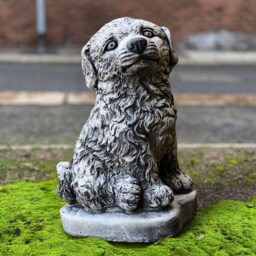 Concrete Labrador Dog Figure Outdoor Stone Puppy Statue Cement Sculpture Memorial Pet Ornament Lover Gift Handmade Art - thumbnail 3