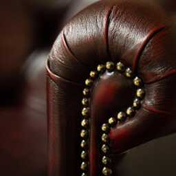 British Handmade Antique Oxblood Red Leather Patchwork High Round Back Wing Chair UK - Usa - thumbnail 2