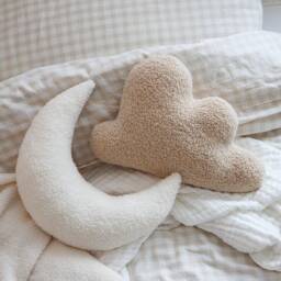 Boucle Moon & Cloud Decorative Cushions - Cushion Nursery Decor Pillow Baby Shower Gift - thumbnail 1