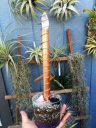 Twist Copper Crystal Orgone Cloud Buster - Energy Harmonizer Sculpture