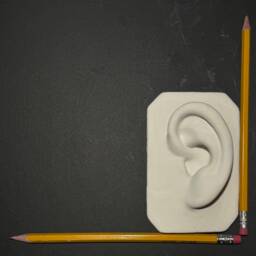 Handmade Plaster Cast Of Ear, Art Practice, Drawing, Sculpture, Unique Home Decor - thumbnail 4