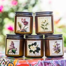 Soy Gift Candle Set Of Five Floral Scented Candles, Wedding Gift, 4 Oz Soy Candles, For Mom - thumbnail 2