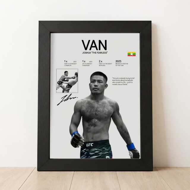 Joshua Van Poster, Mma Wall Print, Fighter Fan, Room Decor, Gift For Him - image 1