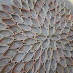Handmade Dahlia Paper Wall Art Modern Geometric Floral Decor - thumbnail 3