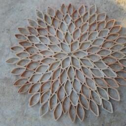 Handmade Dahlia Paper Wall Art Modern Geometric Floral Decor - thumbnail 4