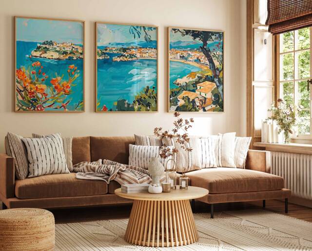 Set Of 3 Mallorca Travel Prints, Posters, Spain Spanish Wall Art, Gift, Art - image 1