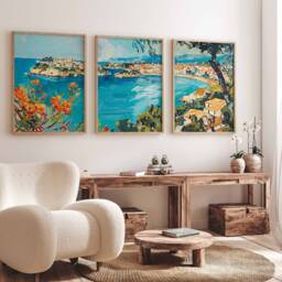 Set Of 3 Mallorca Travel Prints, Posters, Spain Spanish Wall Art, Gift, Art - thumbnail 3