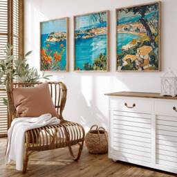 Set Of 3 Mallorca Travel Prints, Posters, Spain Spanish Wall Art, Gift, Art - thumbnail 2