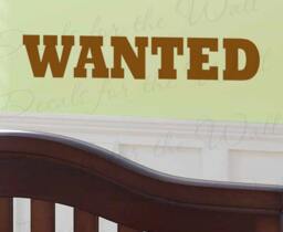 Wanted Boy Room Kids Cowboy Nursery Vinyl Quote Saying Large Wall Decal Lettering Decoration Sticker Graphic Decor Art Mural Letters K14 - thumbnail 1