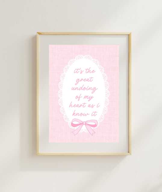Great Undoing Of My Heart Quote Art Print - Magnolia Parks Poster Romance Reader Mpu - image 1
