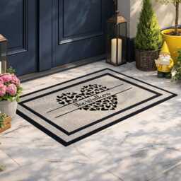 New Lovers Doormat For Valentines Day - Welcome Heart Family Name Allweather Rug Customised Couple Home Decor Weatherproof Mat - thumbnail 4