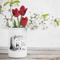 Winnie The Pooh Personalised Ceramic Vase For A Special Friend - Good Friends Are Like Stars Quote Birthday Gift - thumbnail 3