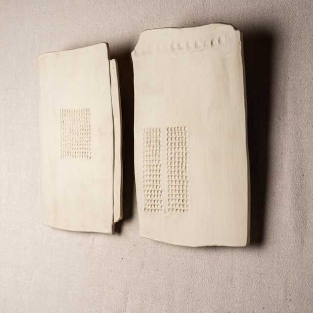 Organic Stoneware Ceramic Wall Art, Neutral, Textured - Made To Order - image 1