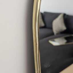 Moroccan Handmade Brass Wall Mirror in Door Shape - thumbnail 3
