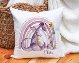 Rainbow Dragon Personalised Cushion