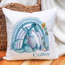 Rainbow Dragon Personalised Cushion - thumbnail 2