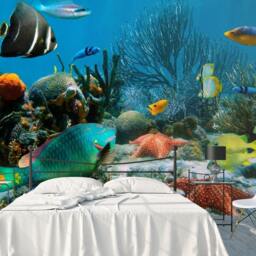 Underwater World Wallpaper 3D Fish Wall Mural, Kids Room Decor - thumbnail 2