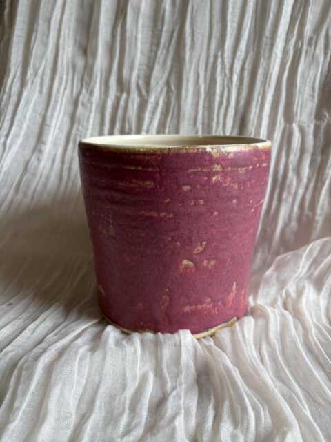 Dark Pink Ceramic Planter, Handmade Glazed Pot, Pink Plant Large Vessel, Unique British Gift, Handcrafted Pots - image 1