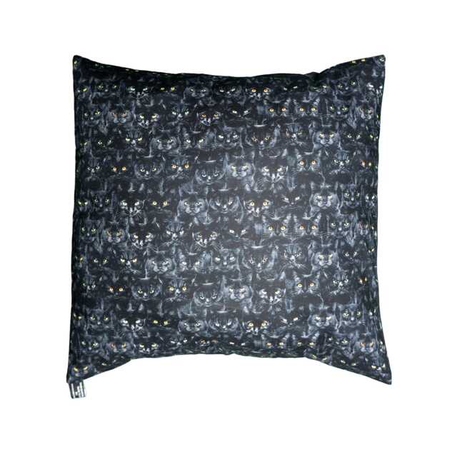 Black Cat Cushion Cover Fits 18 - image 1