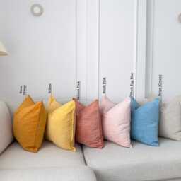 Chenille Velvet Blush Pink Cushion Cover Dusty Accent Pillow - All Sizes - thumbnail 2