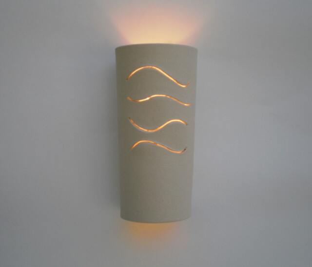 Ceramic Waves Cylinder, Wall Lamp - image 1