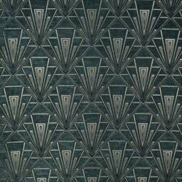 Art Deco Cushion, Pillow Cover, Green Gatsby Velvet Single Or Double Sided Green, 17 Inch Square - thumbnail 3