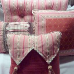 Dark Rose Diamond Designer Pillow With Braided Corded Edge - thumbnail 4