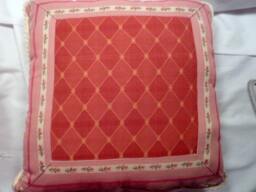 Dark Rose Diamond Designer Pillow With Braided Corded Edge - thumbnail 1