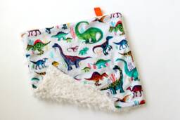 Dream Lovie. Security Blanket. Personalized Lovey. Faux Fur Colorful Dinosaurs. Mini Baby Minky Shower Gift