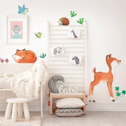 Wall Decor Big Set Forest Wild Animals, Kids Room Wall Art, Nursery Decor, Decals, Wallpaper, Animal Wallpaper - thumbnail 3