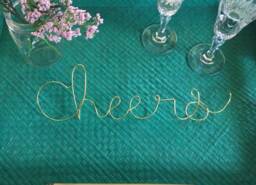 Cheers - Wire Words Word Sign Kitchen Bar Wall Art Hanging Decor