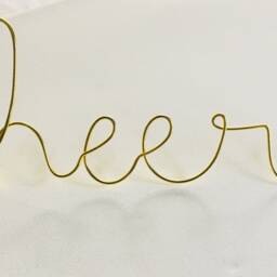 Cheers - Wire Words Word Sign Kitchen Bar Wall Art Hanging Decor - thumbnail 2