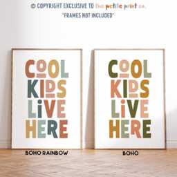 Cool Kids Live Here Print -- Playroom Print, Club, Decor, Siblings Brothers Sisters Unframed - thumbnail 2