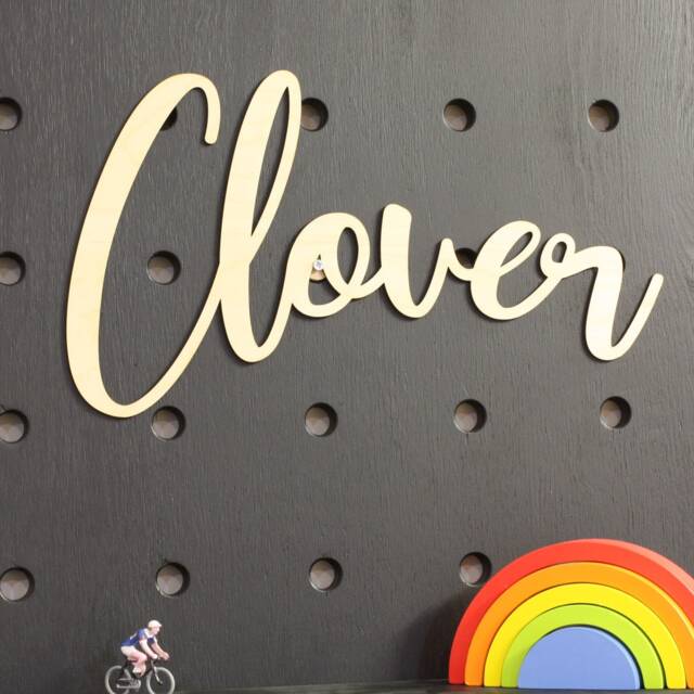Personalized Wooden Name Sign Birch Plywood Wall Art - image 1