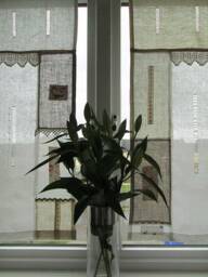 Linen Boho Chic Decor Style, Large Size Linen Exclusive Design By Artisan, Shabby Net Curtain - thumbnail 3